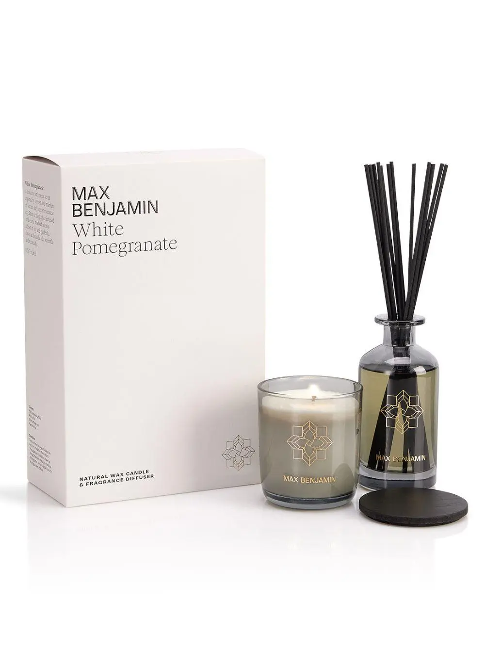 White Pomegranate Candle & Diffuser Gift Set